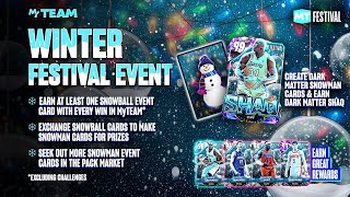 HOW MANY GAMES FOR DARK MATTER SHAQ? WINTER FESTIVAL EVENT in NBA 2k25 MYTEAM!