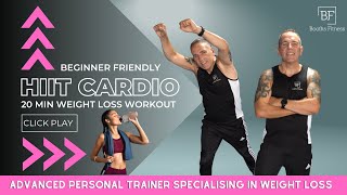 20 Min BEGINNER & ADVANCED Cardio HIIT WEIGHT LOSS Workout | ALL STANDING | No Equipment