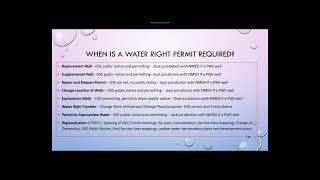 Water Right Compliance Tutorial (Water Trust Board)
