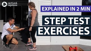 Step Test Exercise Explained in 2 min – Step Test Fitness Assessment