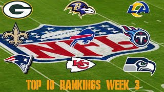 Top 10 NFL Power Rankings Week 3