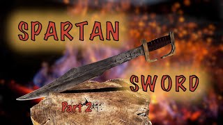 Spartan Sword - Greek Kopis- Handle and Guard.