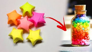 DIY mini star decoration ⭐️ Origami Lucky Star Tutorial ⭐️ Easy DIY