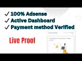 100% Adsense Active Dashboard with this Method