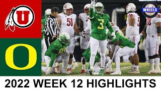 #12 Oregon vs #10 Utah Highlights | College Football Week 12 | 2022 College Football Highlights