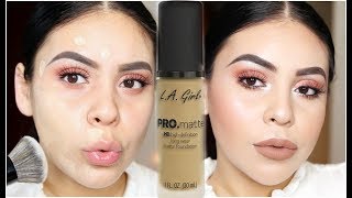 NEW LA GIRL PRO MATTE FOUNDATION | FIRST IMPRESSION + REVIEW | JuicyJas