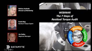 Webinar  7 Steps to Residual Torque Management