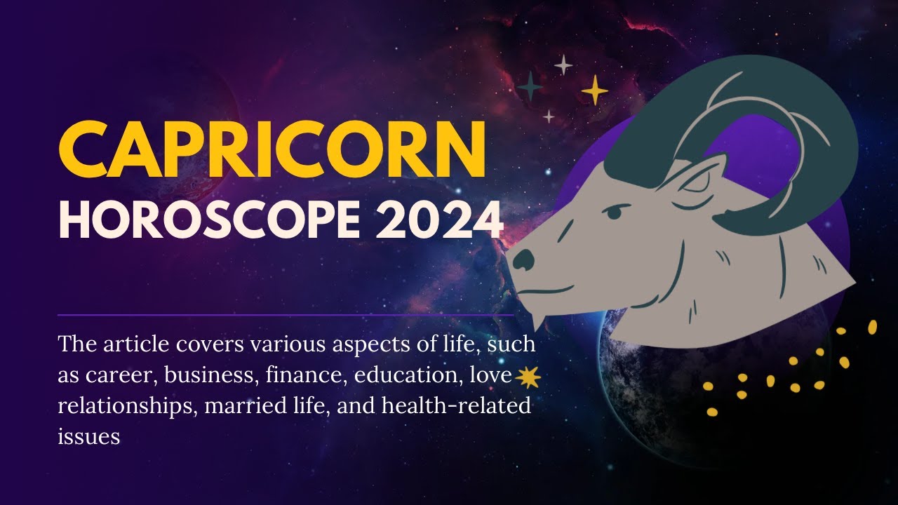 Capricorn Horoscope 2024 #horoscope #capricorn #2024horoscope #zodiac # ...