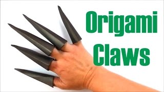 How to Make Paper Claws - Origami Claws / Paper Nails -  Easy Instructions for Beginners