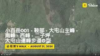 小百岳001 - 鞍部 - 大屯山主峰 - 南峰 - 西峰 - 二子坪 - 大屯山連峰步道O型 - GPX提供