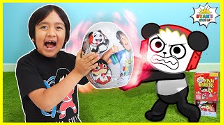 Ryan's World Adventure Mystery Egg Combo Panda vs Red Titan!!!