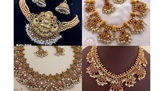 Today special butta pusalu necklace collection 1gm gold