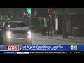 Storm Causes Slick Driving Conditions North Of NYC