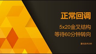 量化技术分析20240103 正常回调 5x20金叉结构  等待60分钟转向