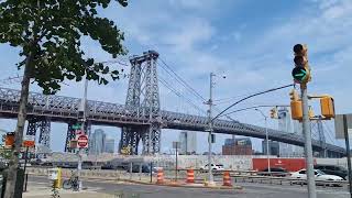 Driving from South Street Seaport over the Williamsburg Bridge