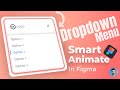 Dropdown Menu Animation with Component In figma | Figma Tutorial