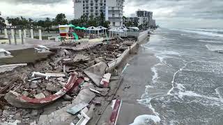 Drone Video Showing Catastrophic Damage To Daytona Beach, FL - 11/10/2022