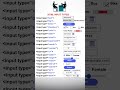 HTML Input Tags List Tutorial for Beginners 💻 | Web Development Made Easy 🚀 #html  #webdev  #⃣