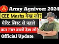 Notice! Army Agniveer 2024 Marks ll Army Agniveer 2024 Final Cut-Off ll Marks List जारी