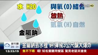 金屬鈉丟水裡砰!彈飛3公尺釀大爆炸