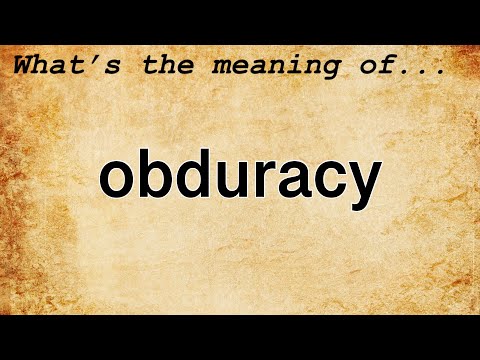 What does obduracy mean?