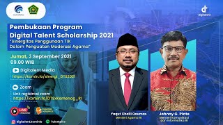 Pembukaan Program Digital Talent Scholarship 2021 Kerjasama Kementerian Kominfo & Kementerian Agama
