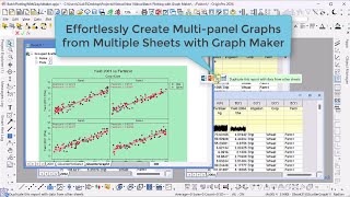 Effortlessly Create Multi-panel Graphs from Multi-sheet data with Graph Maker in OriginPro