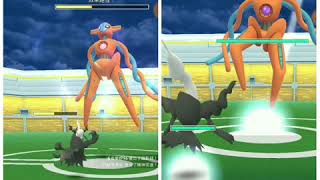 Pokemon Go-Normal Deoxys(代歐奇希斯) Raid Duo by only 1 Darkrai(no weather boost)(KO@51sec)(9/8/20 PVE 4)