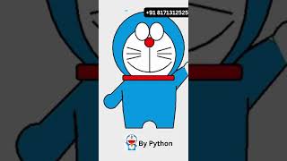 #python 😍🤟#doraemon using python#shorts #youtubeshorts