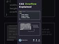 CSS Overflow Explained With Animation #learncss #css