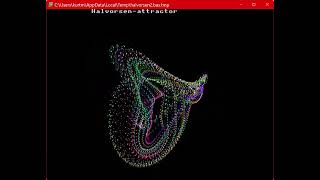 Halvorsen-attractor, coded in BBC BASIC for SDL