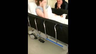 Caitlyn after her endoscopy. 2014