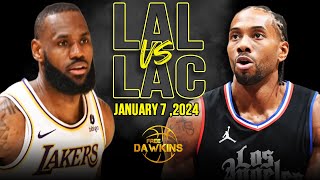 Los Angeles Lakers vs Los Angeles Clippers Full Game Highlights | January 7, 2024 | FreeDawkins