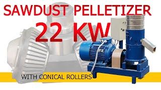 22 kW Sawdust 🌳 Pelletizer with Conical Rollers: Performance Test