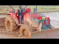 tractor kubota m6240 plowing and pushing dround