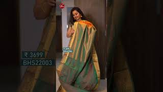 Kanchipuram Half Pure Silk Saree-\