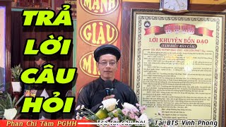 PHAN CHÍ TÂM 2023 : TRẢ LỜI CÂU HỎI