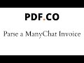 Parse a ManyChat Invoice using PDF.co Document Parser