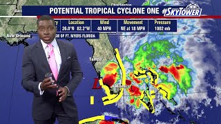 Potential Tropical Cyclone One brings rain to Florida