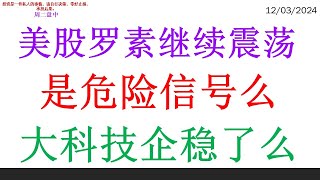 美股罗素继续震荡，是危险信号么。大科技企稳了么