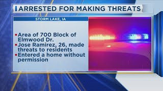 Storm Lake Man Arrested For Making Threats