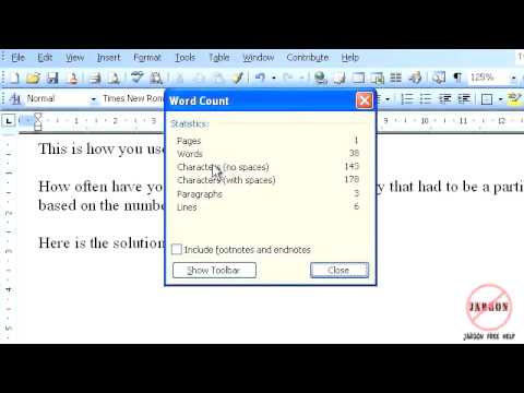 How to Do a Word Count in Word 2003 How to Do a Word Count in Word 2003