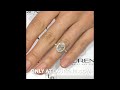 1.55 ct oval diamond double edge halo engagement ring