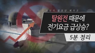 [당신이 믿었던 페이크 시즌2 - 5분 정리]  탈원전 때문에 전기요금이 급상승한다고?