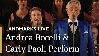 Andrea Bocelli & Carly Paoli Sing "Time to Say Goodbye" | Landmarks Live in Concert | GP on PBS