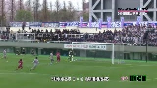 関東大学サッカー2016リーグ戦前期第11節、流通経済大学vs桐蔭横浜大学