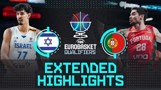 Israel 🇮🇱 vs Portugal 🇵🇹 | Extended Highlights | FIBA EuroBasket 2025 Qualifiers