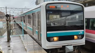 【ジョイント音がいい！】578M 常磐線 E501系K752編成 普通 水戸行 勝田駅3番線 入線