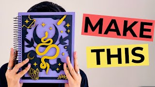 Adobe Illustrator Tutorial of Design & Cut Mystical 3D Journal Covers with Lightburn