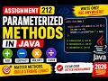 212. Assignment - Creating Parameterized Methods in Java (Selenium Java 2026)